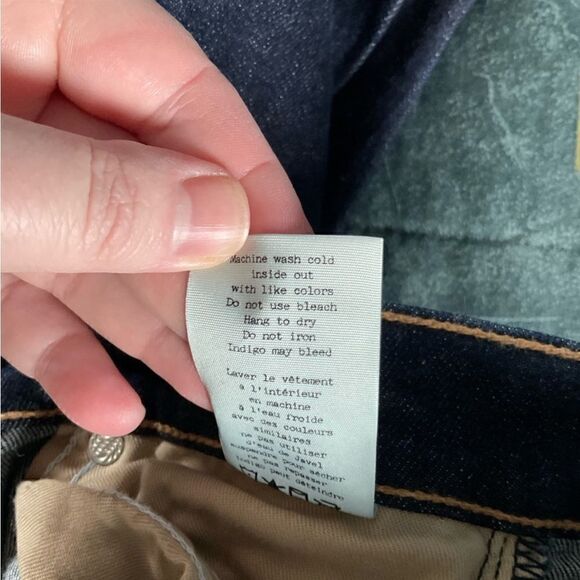 Rag & Bone Crop Jeans Serrano Dark Wash Blue Mid Rise Size 23 - Picture 12 of 13